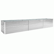 Helloshop26 - Jardinière lit surélevé plantes fleurs jardin acier galvanisé 480 x 80 x 77 cm gris 02_0001127 - 3000074861535 Helloshop26 - Jardinière lit surélevé plantes fleurs jardin acier galvanisé 480 x 80 x 77 cm gris 02_0001127 - 3000074861535