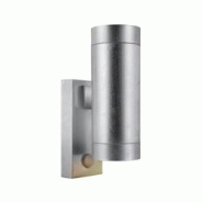 Nordlux Applique murale TIN Maxi Double Sensor Métal Acier galvanisé, H.24,3  IP54  GU10 /  Extérieur - gris 5704924023316