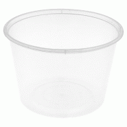 Pot injecté micro-ondable en PP 525ml Ø11,5x8cm par 500
