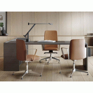 Fauteuil de direction vintage Allure - cuir pleine fleur - mécanisme basculant - design italien Fauteuil de direction vintage Allure - cuir pleine fleur - mécanisme basculant - design italien