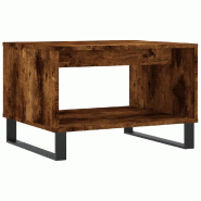 VidaXL Table basse chêne fumé 60x50x40 cm bois d'ingénierie Modèle Aero Contemporain - 829265