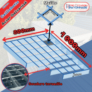 Caillebotis en acier galvanisé 1000mmx800mm - [Maille Configurable]