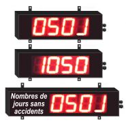 Afficheur lumineux de sécurité et compteur journalier chiffres de 10 cm (luminosité extérieur)