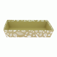 Corbeille carton rectangle Herbier 26x20 - Corbeille carton rectangle Herbier 26x20 -