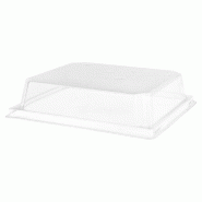 Couvercle transparent PET hauteur 3,7cm pour barquette 59141 - par 1000