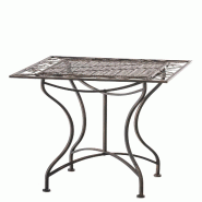 Décoshop26 - Table de jardin terrasse balcon design rustique en fer forgé bronze 10_0003038 - 3000251363951