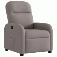 Fauteuil inclinable Taupe Tissu Modèle Yervessal - 4015529 Fauteuil inclinable Taupe Tissu Modèle Yervessal - 4015529