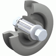 Galet fonte diamètre 82mm – MANTION - 1002f - 567631 Galet fonte diamètre 82mm – MANTION - 1002f - 567631