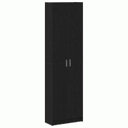 Helloshop26 - Armoire moderne rangement intérieur 55 x 25 x 189 cm avec 5 étagères design épuré en bois d'ingénierie chêne noir 02_0055916 - no