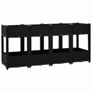 Helloshop26 - Jardinière lit surélevé plantes fleurs jardin 160 x 40 x 71 cm polypropylène noir 02_0000923 - 3000072581534 Helloshop26 - Jardinière lit surélevé plantes fleurs jardin 160 x 40 x 71 cm polypropylène noir 02_0000923 - 3000072581534