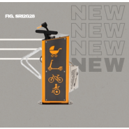 Mini-station de réparation compacte avec outils en panier et support vélo - VERTEX - SRI2G28