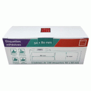 Pack  de 3 bobines d'étiquettes 80x50mm