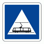 Panneau C20c - Indication d'une traversée (Aluminium bords rebordÃ©s, 700 mm, Classe 1)