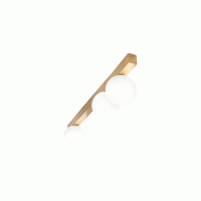 Plafonnier moderne à 3 lumières en métal doré mat avec diffuseurs sphériques en verre blanc dépoli - Design élégant 60 cm - Perenz - doré 8480 OR