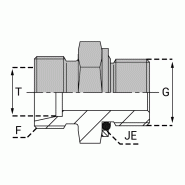 Raccords à bague Mâle BSP cylindrique (Whitworth) - FUMCY00602 - UMCY 06S/1/8 JENE, joint élastomère encastré