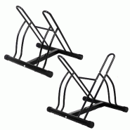 Rùtelier pour 2 vélos 60 x 53 x 56 cm support stable en métal chromé usage intérieur extérieur en acier noir 20_0018341 - noir métal 3000232368975 Rùtelier pour 2 vélos 60 x 53 x 56 cm support stable en métal chromé usage intérieur extérieur en acier noir 20_0018341 - noir métal 3000232368975