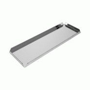 Schneider - Plaque d'exposition/comptoir, acier inoxydable, 600 x 200 x 15 mm - argenté inox 154061