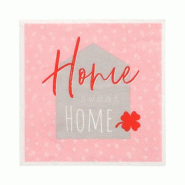 Serviettes, 3 plis pliage ¼ 33 cm x 33 cm "Sweet Home" (200 unités) PAPSTAR - rose papier 37096