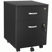 TecTake GmbH tectake Caisson à roulettes VAGUR 2 tiroirs noir - 405458 - noir Bois massif 405458 TecTake GmbH tectake Caisson à roulettes VAGUR 2 tiroirs noir - 405458 - noir Bois massif 405458