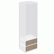 Tiroir Vertigo T01 MDF naturel et anthracite H20cm pour caisson 60cm - par 2