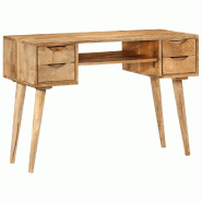 VidaXL Bureau avec tiroirs 110x47x76 cm bois de manguier solide Modèle Orion Panorama - 351593