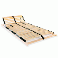 VidaXL Sommier à lattes sans matelas avec 28 lattes 7 zones 70x200 cm Modèle Hervélis - 246449