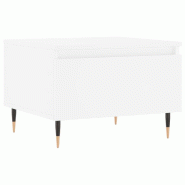 VidaXL Table basse blanc 50x46x35 cm bois d'ingénierie Modèle Nova Confort - 830844