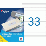 3300 étiquettes blanches multi-usage, format 70 x 25 mm (100 feuilles A4 / cdt) - 3270241190076_0