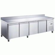 A.C.L - Table réfrigérée 4 portes - 553 L - GN 1/1 avec dosseret évaporateur traité - inox MM99171021 A.C.L - Table réfrigérée 4 portes - 553 L - GN 1/1 avec dosseret évaporateur traité - inox MM99171021