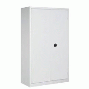 Armoire d'atelier monobloc H 198 x L 120 x P 53 cm corps gris - portes grises Armoire d'atelier monobloc H 198 x L 120 x P 53 cm corps gris - portes grises