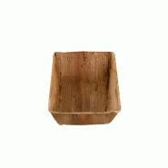Betik Ecoline – 100 unités – Assiette carrée creuse feuille de palmier – 17 x 17 cm - beige Matériau naturel 1010249