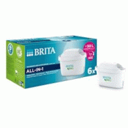 Brita Cartouches filtrantes Maxtra Pro ALL-IN-1, plastique, 6 unités - blanc multi-matériau 430199 Brita Cartouches filtrantes Maxtra Pro ALL-IN-1, plastique, 6 unités - blanc multi-matériau 430199