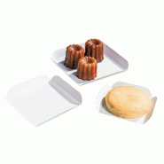 Carré en carton rainé blanc 15x15cm - par 250 - support pour gâteaux, tartes, pizzas, quiches