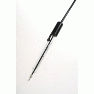CHAUVIN ARNOUX - Electrode combinée pour argentimétrie BRAG1 - Corps en verre, tige en argent - Jonction céramique - Diam. 12x125 mm - Connectique BNC