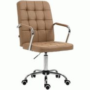 CLP Fauteuil de bureau Terni Marron clair/Similicuir - marron polyester 316941 CLP Fauteuil de bureau Terni Marron clair/Similicuir - marron polyester 316941