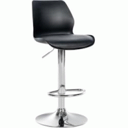 Décoshop26 - Tabouret de bar x1 avec repose-pieds hauteur réglable pivotant en PVC noir et métal 10_0004904 - noir 3000252351506 Décoshop26 - Tabouret de bar x1 avec repose-pieds hauteur réglable pivotant en PVC noir et métal 10_0004904 - noir 3000252351506
