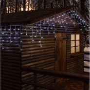 Guirlande stalactite 20M H 60CM 480 LED blanc froid 8 programmes câble blanc 24V Lotti - blanc 8024199036925