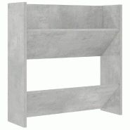 Helloshop26 - Armoire à chaussures murale moderne pratique rangement 60 x 18 x 60 cm en aggloméré gris béton 02_0047889 - gris 3000235002616