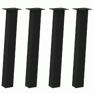 Helloshop26 - Lot de 4 pieds de table console 72 x 72 x 72 cm design moderne pratique avec patins en acier noir 02_0056801 - noir acier 3000239714409