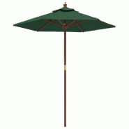 Helloshop26 - Parasol de jardin avec mât en bois 196 x 231 cm vert 02_0008367 - vert Bambou 3000447147761