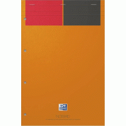 Oxford Lot de 5 Notepad Bloc agrafé A4+ 160p./80 feuilles 80g/m², ligné, perforées 4 trous - 3020120011028