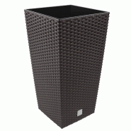 Prosperplast - Pot Rato 35 L avec insert, 28,7x28,7x55 cm, coloris Ocre foncé - marron plastique ZA1024