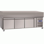 Soubassement réfrigère -2/+8°c avec 3 portes gn 1/1 de 255l - PU-GN3100TN