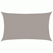 Voile d'ombrage 160 g/m² rectangulaire gris clair 5x8 m PEHD Modèle Azur Ombre - 4001995