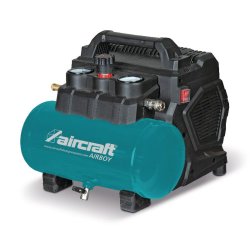 Compresseur silencieux sans huile cuve 6 L 0,9 kW / 1,2 Ch 221 L/min 8 bars 230V Aircraft AIRBOY SIL 221 OF E