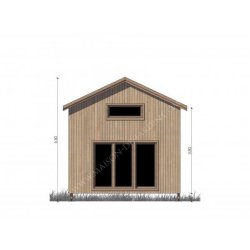 Studio de jardin - maison de jardin 37 m² - ossature bois avec étage et terrasse - Vannes