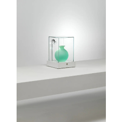 Vitrine muséographique à poser TB/30VA - blanc - colonne - dimensions 30x30x33.5 cm - spot LED intégré