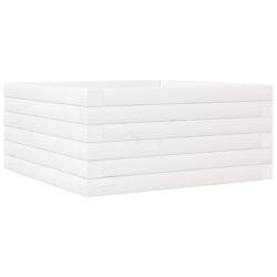 Helloshop26 - Jardinière bac lit surélevé plantes fleurs terrasse jardin 50 x 50 x 23 cm bois de pin massif blanc 02_0037629 - blanc Bois massif 30