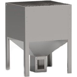 Petit silo de stockage carré Biomass Silo Systems, pour le stockage des pellets en intérieur - Capacité 500 kg
