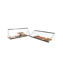 Vitrine neutre à poser PITAGORAS - 1 niveau - 1190 mm - verre trempé - ESR36-B | Sayl Barcelona - noir 674005069678